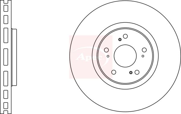 Apec 2 x Brake Disc Set Vented
