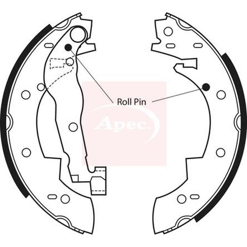 Apec Brake Shoe Set Axle Kit SHU370