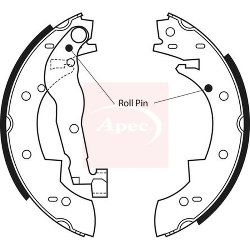 Apec Brake Shoe Set Axle Kit SHU370