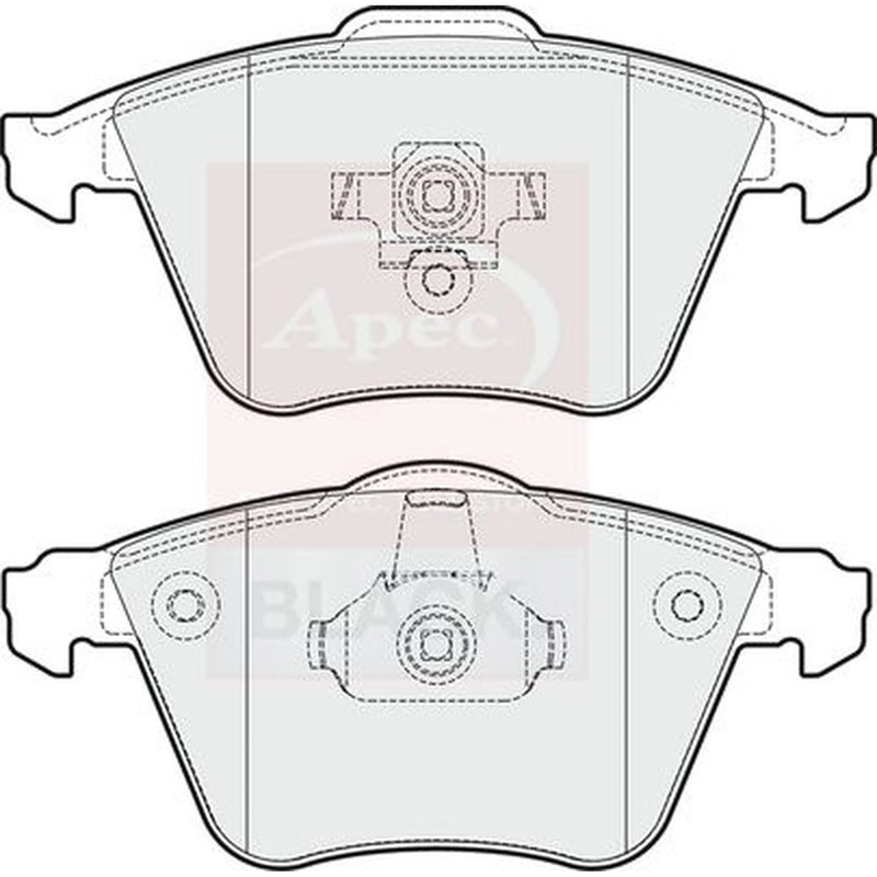 Apec Front Brake Pad Set PAD1663B