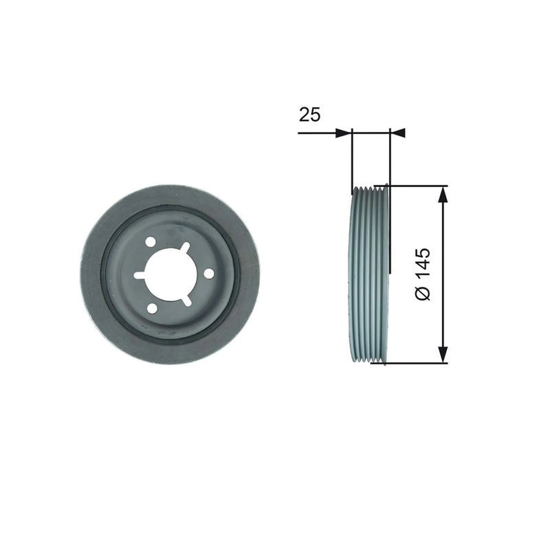 Gates Crank Shaft Belt Pulley TVD1056