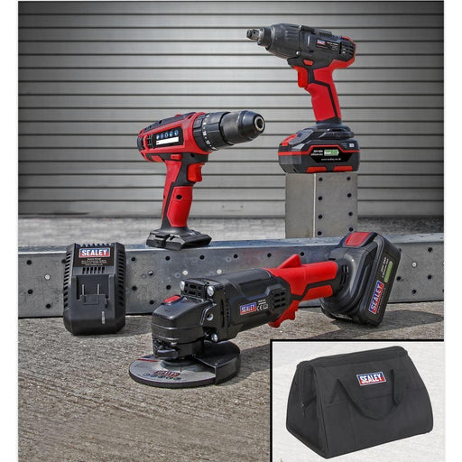 Sealey 3 Tool Cordless Combo Kit 20V SV20 Series CP20VCOMBO1 Sealey  - Town Parts