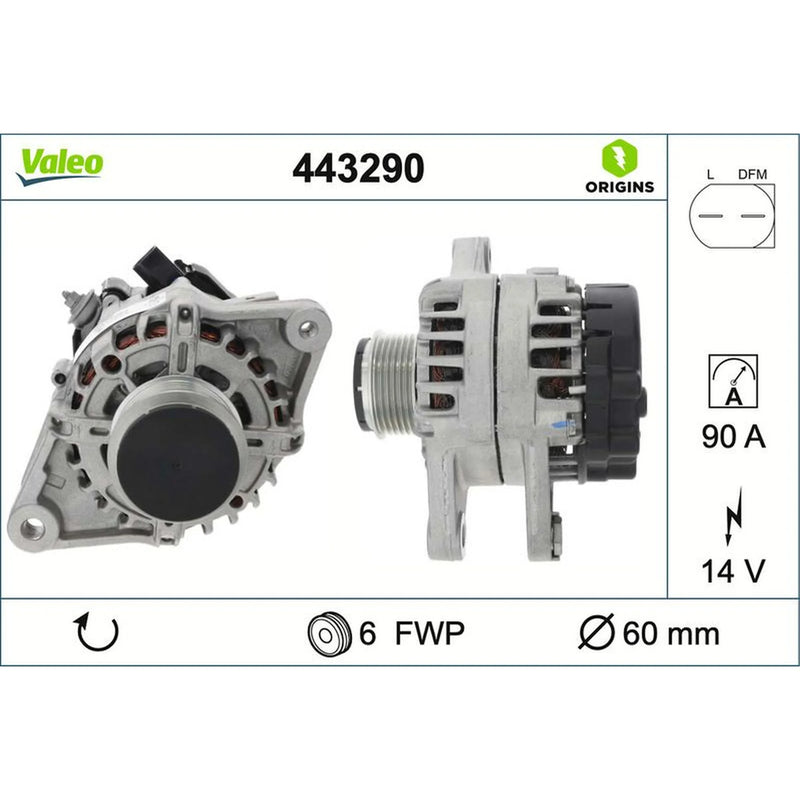 Valeo Car Alternator 12V 443290