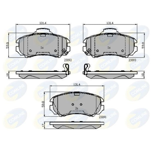 Comline 4 x Front Brake Pad Set CBP31774