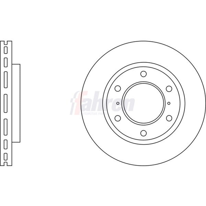 Fahren 2 x Vented Front Brake Discs FBD6122