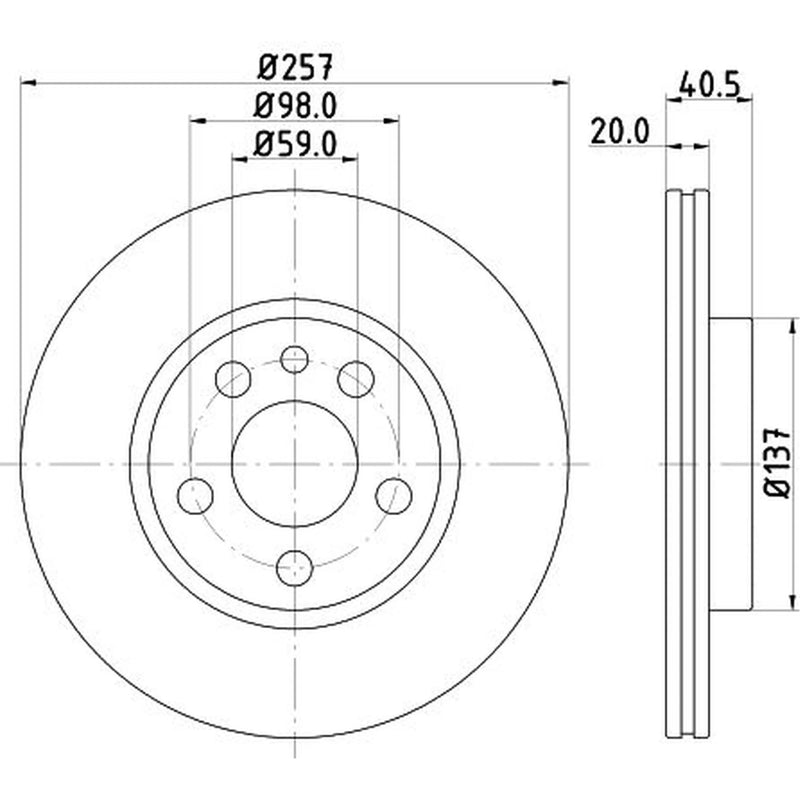 DON 2 x Front Brake Discs PCD13792