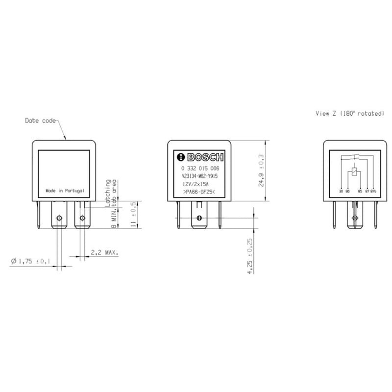 Bosch Main Power Relay 0 332 015 006
