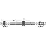 Borg & Beck Brake Hydraulic Hose Line Rear Left BBH6842