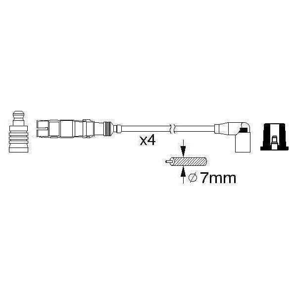 Genuine Bosch Ignition Lead B359 Fits Vw Golf - 2.0 - 98-04 0986356359 Bosch  - Town Parts