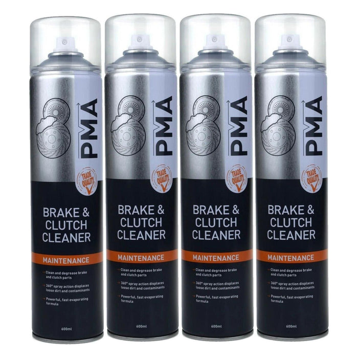 4 x PMA Brake And Clutch Cleaner Degreaser Aerosol Professional Spray 600ml BRCL PMA  - Town Parts