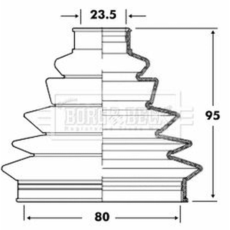 Borg & Beck Drive Shaft Bellow Kit Front Left The BCB6076