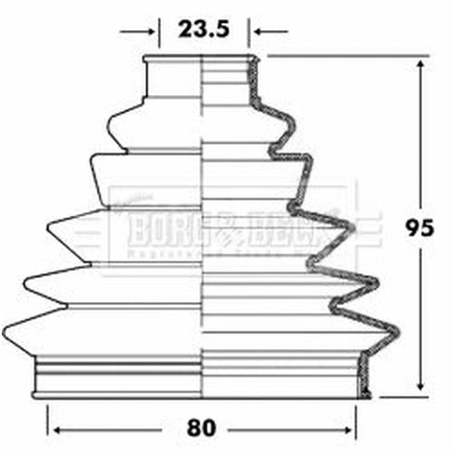 Borg & Beck Drive Shaft Bellow Kit Front Left The BCB6076