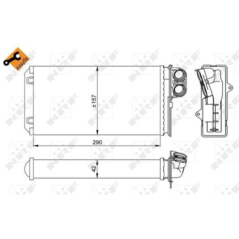 NRF Heater Matrix Core Heat Exchanger 58036