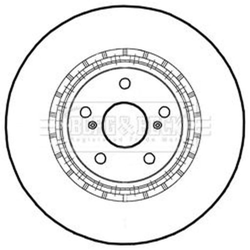 Borg & Beck 2 x Vented Front Brake Discs BBD5229