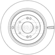 Borg & Beck 2 x Vented Rear Brake Discs BBD6248S