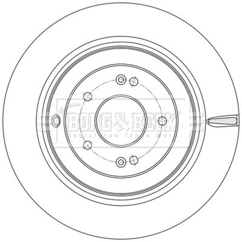 Borg & Beck 2 x Vented Rear Brake Discs BBD6248S