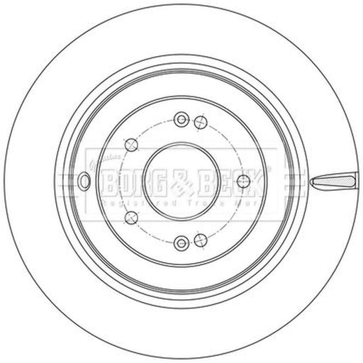 Borg & Beck 2 x Vented Rear Brake Discs BBD6248S
