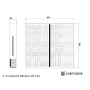 Blue Print Cabin Air Filter (Pollen Filter) ADBP250058