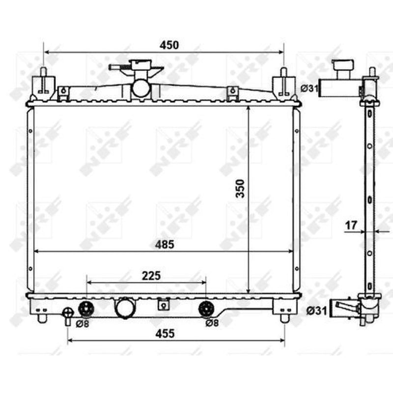 NRF Engine Radiator 53599