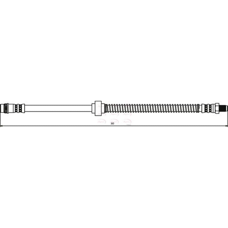 Apec Brake Hydraulic Hose Line Rear Left HOS3195