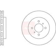 Apec 2 x Vented Front Brake Discs DSK2064