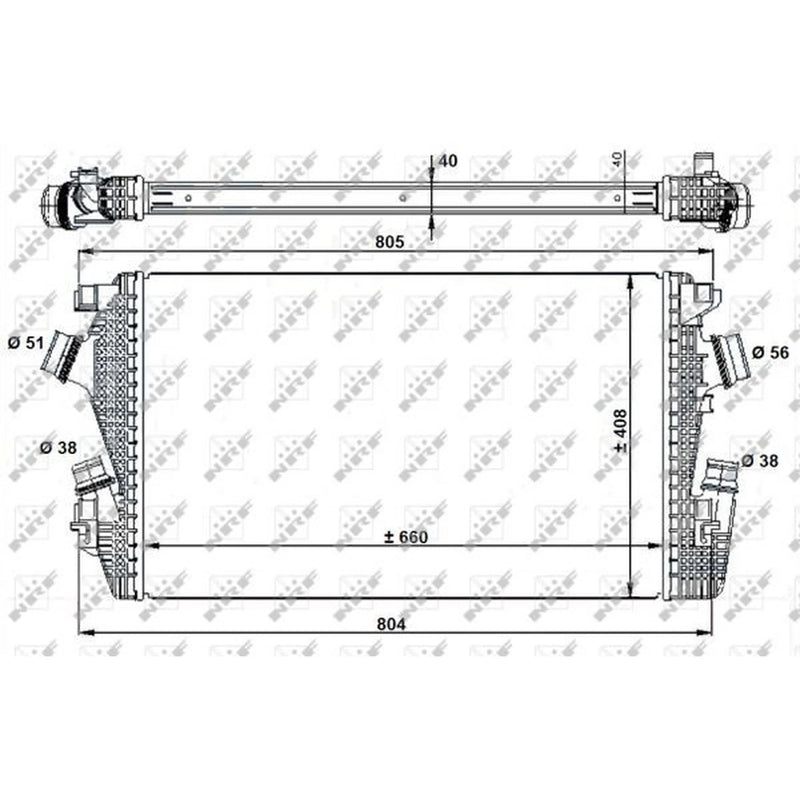 NRF Intercooler (Charge Air Cooler) 30934