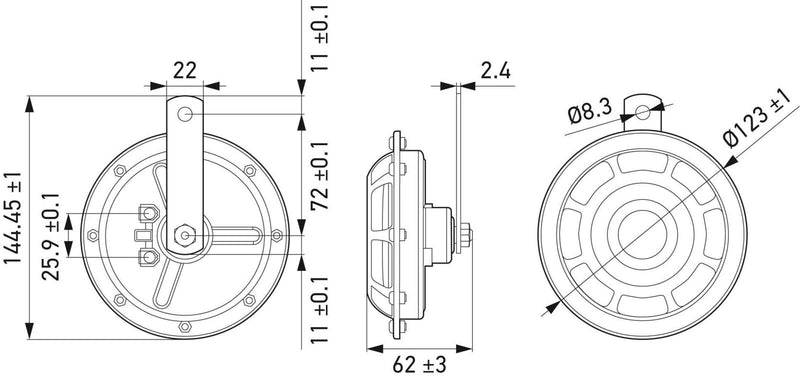 Hella 3AG 003 399-911 Signal Horn