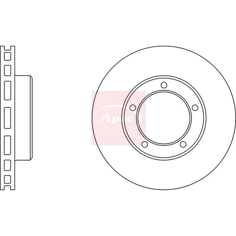 Apec 2 x Vented Front Brake Discs DSK2149