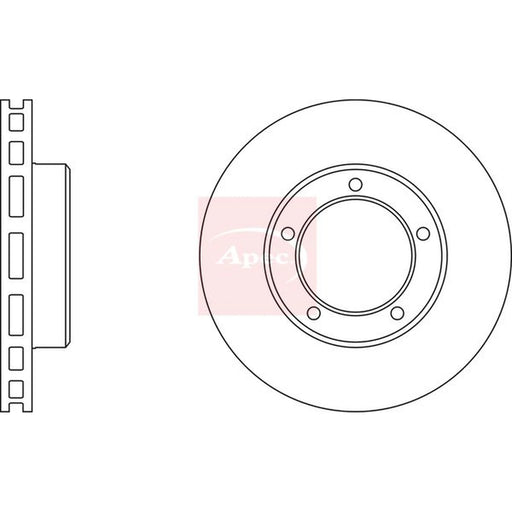 Apec 2 x Vented Front Brake Discs DSK2149