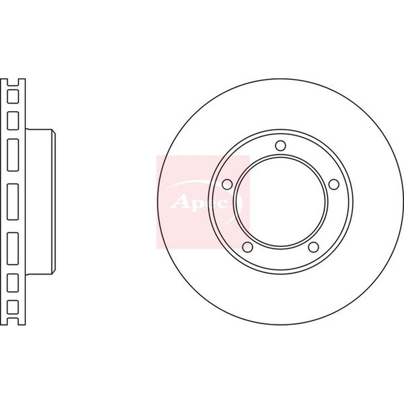 Apec 2 x Vented Front Brake Discs DSK2149
