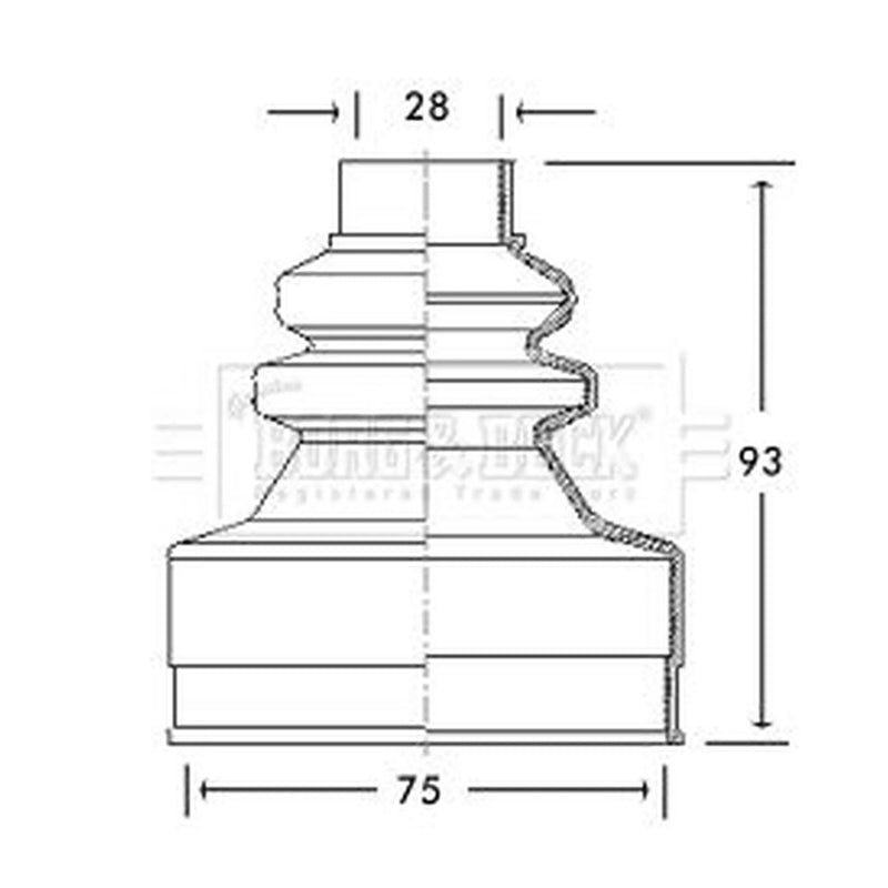 Borg & Beck Drive Shaft Bellow Kit Front Left BCB2738
