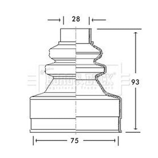 Borg & Beck Drive Shaft Bellow Kit Front Left BCB2738
