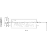 Borg & Beck Handbrake Cable Front BKB3901