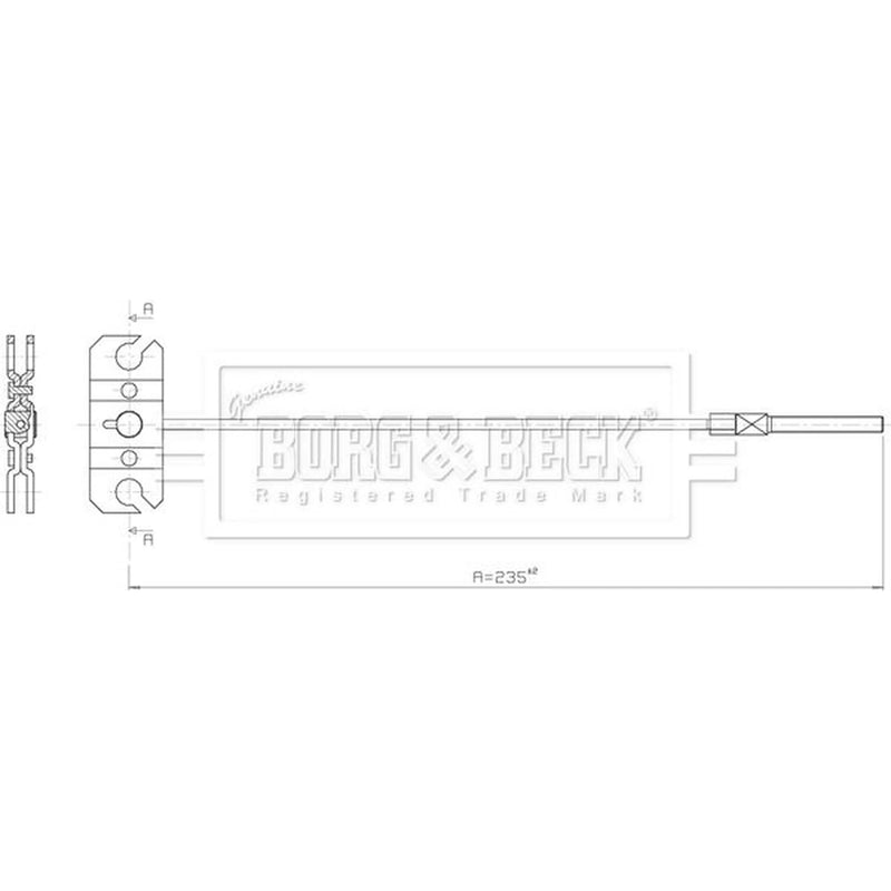 Borg & Beck Handbrake Cable Front BKB3901