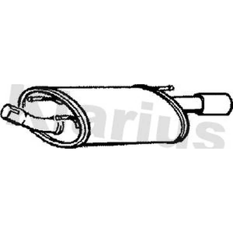 Klarius Box With Tail Pipe Rear FE686B