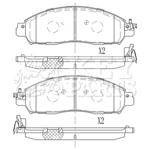 Genuine Key Parts Rear Brake Pads Kbp2569 Bosch  - Town Parts