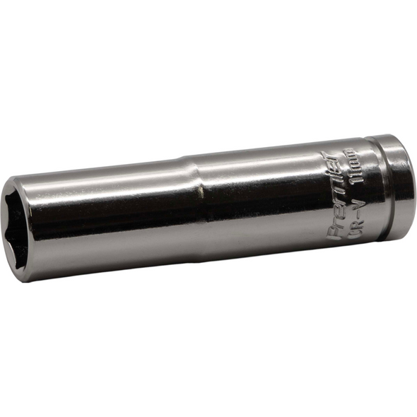 Sealey 3/8"Dr Coloured Deep Socket 11mm (Silver)