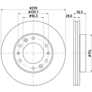DON 2 x Internally Vented Front Brake Discs PCD22472