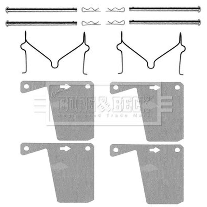 Borg & Beck Brake Pad Accessory Fitting Kit Front BBK1064