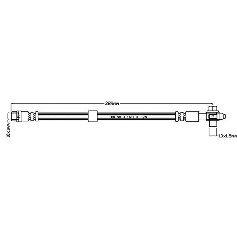 Juratek Brake Hydraulic Hose Line Front JBH1050