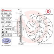 Brembo 2 x Aluminium Rear Brake Disc Hub Brake Discs 09.D901.23
