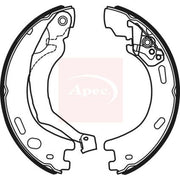 Apec Parking Brake Shoe Set SHU724