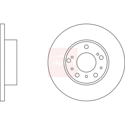 Apec 2 x Solid Front Brake Discs DSK903