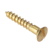 ForgeFix Wood Screw Slotted Raised Head ST Solid Brass 1in x 8 Box 200 - RAH18BR