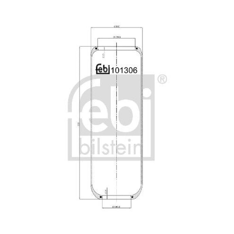 Febi Air Suspension Bellow 100mm Rear 101306