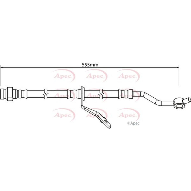 Apec Brake Hydraulic Hose Line Front Right HOS4259