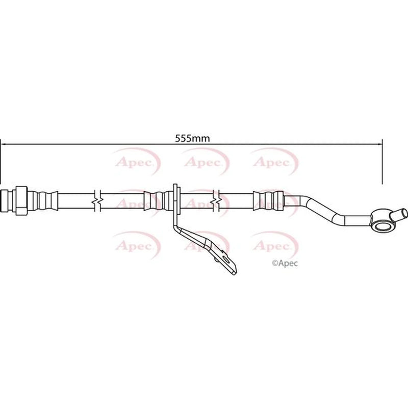 Apec Brake Hydraulic Hose Line Front Right HOS4259