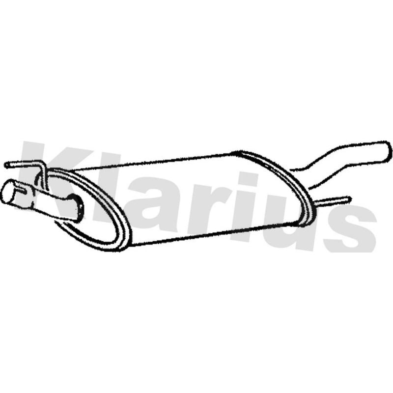 Klarius Box With Tail Pipe Rear VW253M