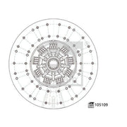 Febi Clutch Friction Disc Plate 362mm 10 Splines 105109