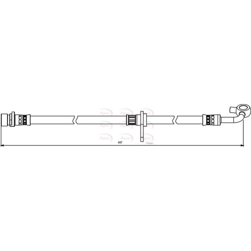 Apec Brake Hydraulic Hose Line Front Left HOS3862